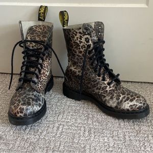 Dr. Martens cheetah print boots